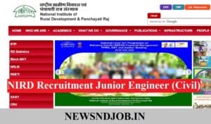 NIRD Recruitment Junior Engineer (Civil) 2022
