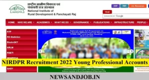 NIRDPR Recruitment 2022 Young Professional Accounts
