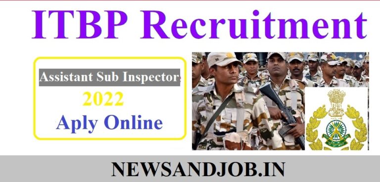 ITBP recruitment 2022 for Assistant Sub Inspector