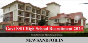 Govt SSD High School Recruitment 2023