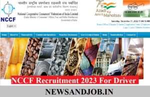 NCCF Recruitment 2023 For Driver