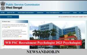 WB PSC Recruitment Psychologist 2023 Psychologist