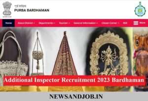 Additional Inspector Recruitment 2023 Bardhaman