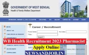 WB Health Recruitment 2023 Pharmacist Apply Online
