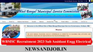 WBMSC Recruitment 2023 Sub Assistant Engg Electrical