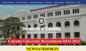 Calcutta University Recruitment DEO 2023