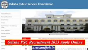 Odisha PSC Recruitment 2023 Apply Online