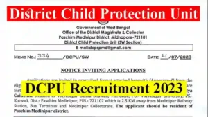 DCPU Recruitment 2023 Notification