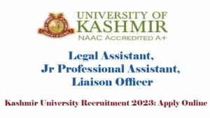 Kashmir University Recruitment 2023: Apply Online