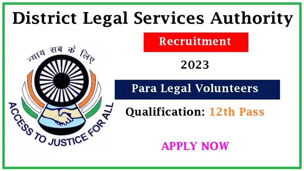 DLSA Recruitment 2023 Para Legal Volunteers