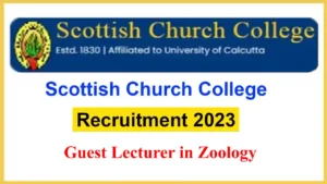 Scottish Church College Recruitment 2023 Guest Lecturer