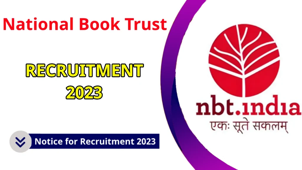 National Book Trust Recruitment 2023 nbtindia.gov.in
