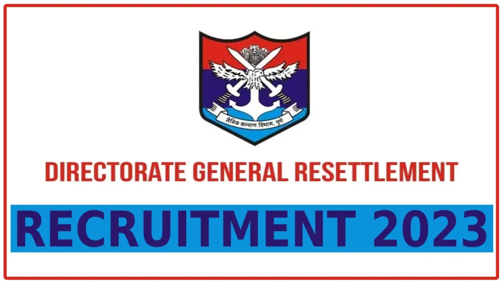 DGR India Recruitment 2023 Apply Online Maintenance Incharge