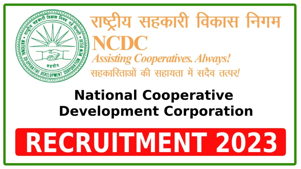 NCDC Recruitment 2023 Notification Young Professional