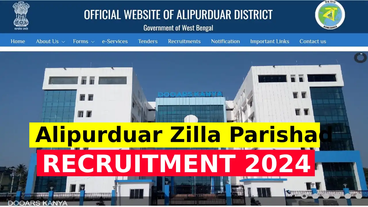Alipurduar Zilla Parishad Recruitment 2024 - Support Staff