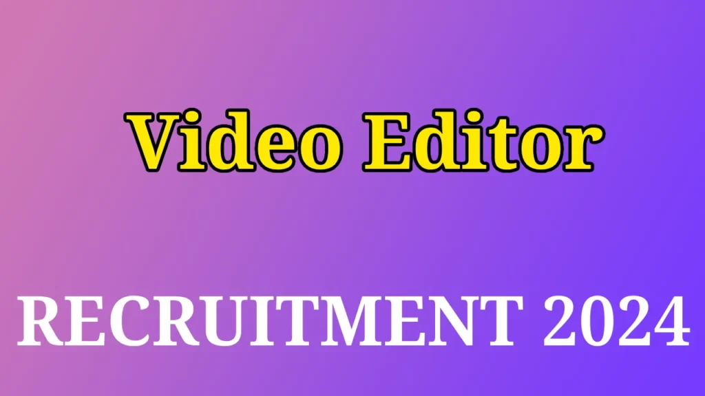 MyGov Recruitment 2024 Video Editor - Notification