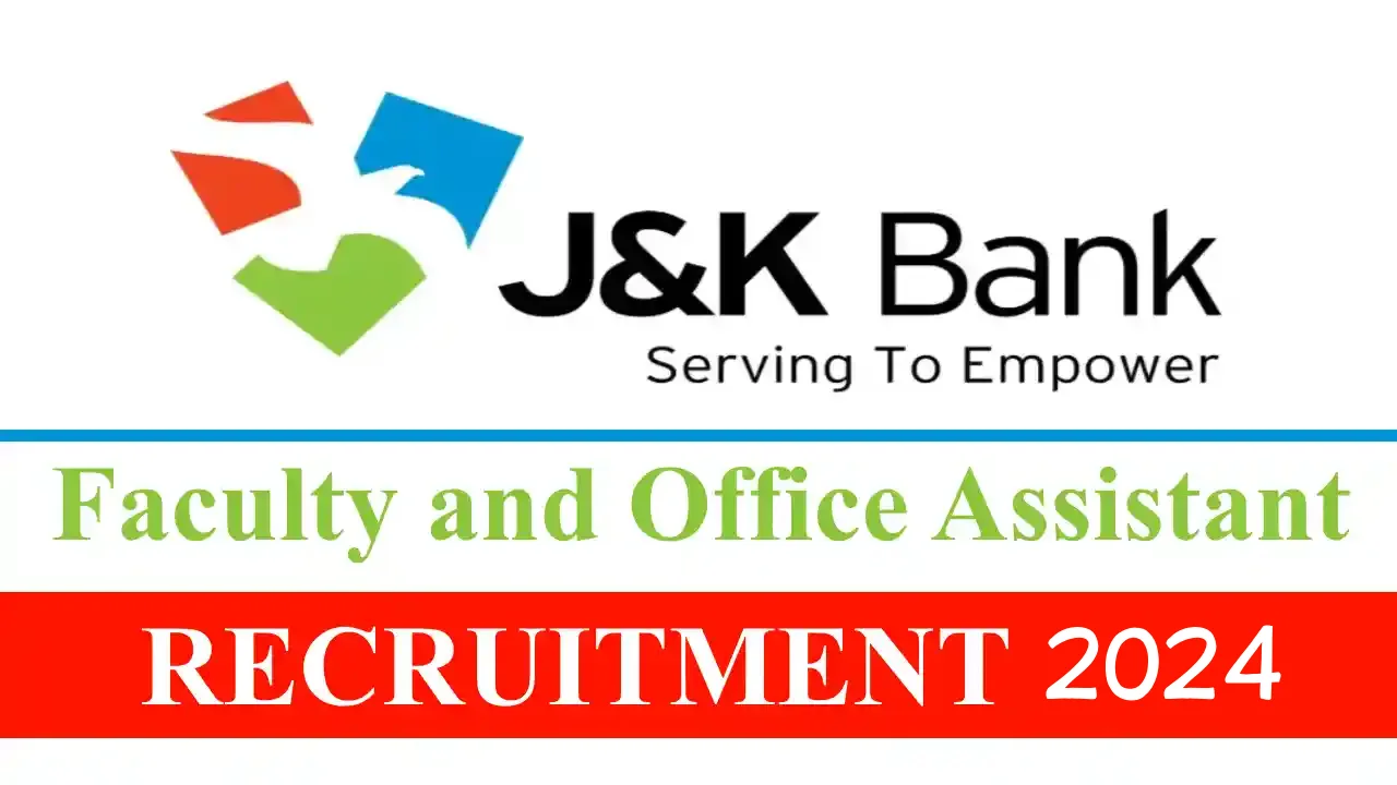 JK Bank Recruitment 2024 Counsellor Apply online